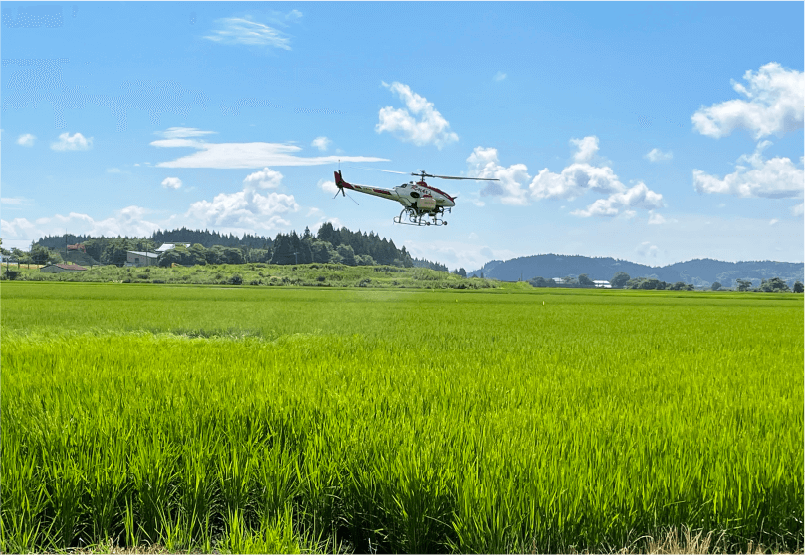 無人ヘリコプターやドローンによる茎葉散布剤散布