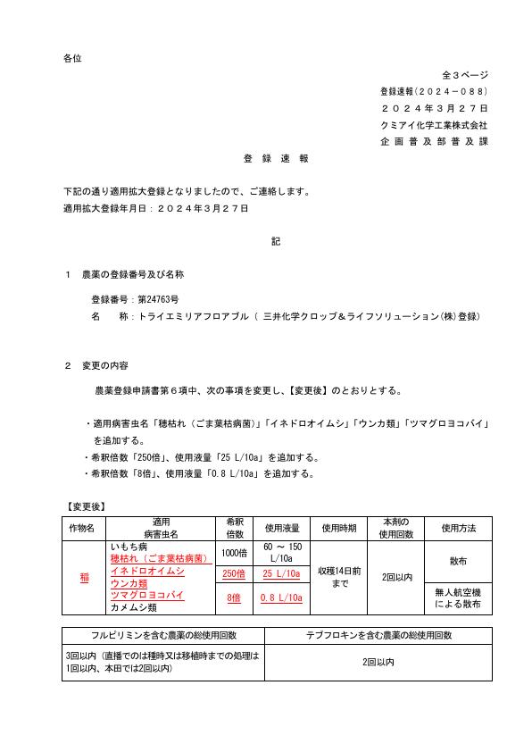 2024-088登録速報（240327）