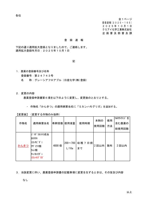 2025-165登録速報（251001）