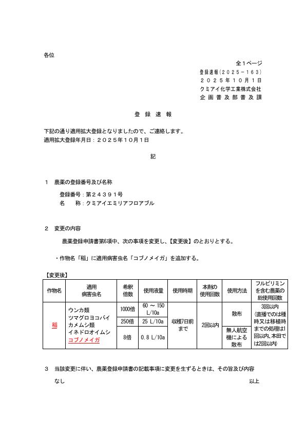 2025-163登録速報（251001）