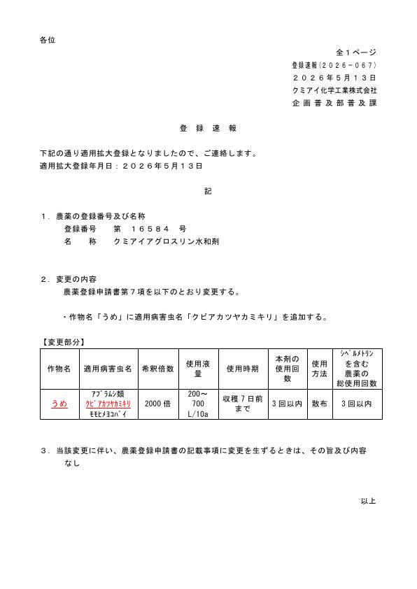2026-067登録速報（260513）