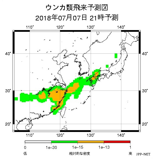 ウンカ類飛来予想図