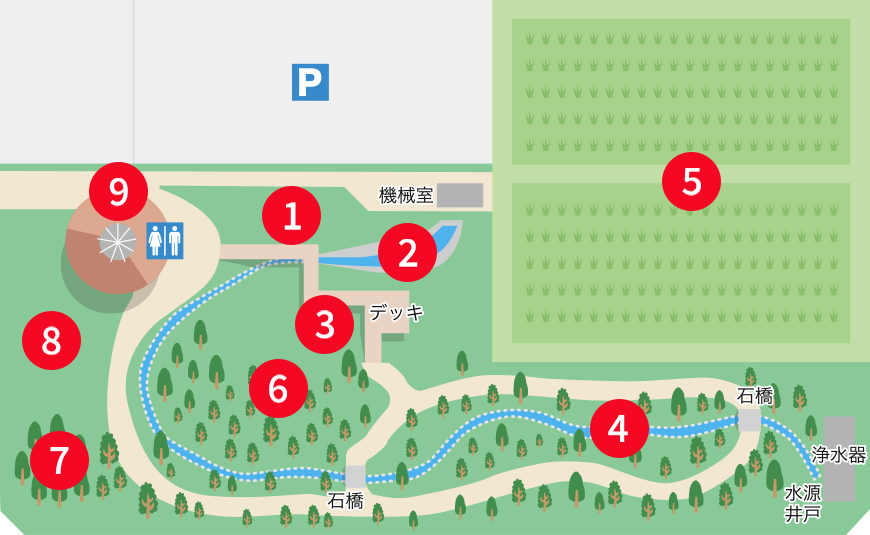 レフュジア菊川の施設内マップ